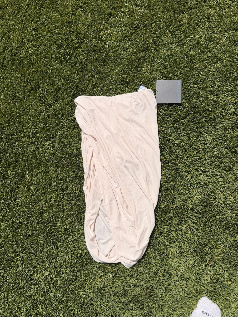 Women's Soft Modal Slip Slit Skirt- Light Blush- Swim Material- Never Worn